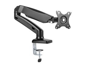 Single Monitor Pole-Mounted Gas Spring Monitor Arm